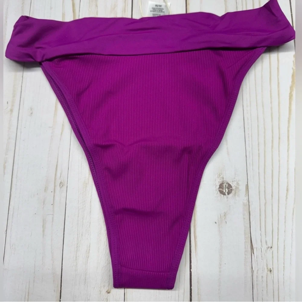 L*Space Berry Farrah Bikini Top & Lola Bitsy Bikini Bottom Swimsuit Set Medium